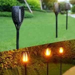 Set 4 Antorchas Solares - Estilo Fuego